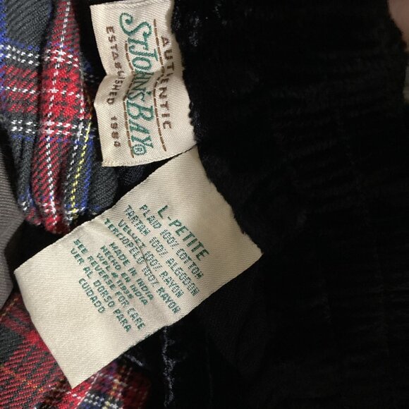 St Johns Bay Womens Velvet Patchwork Tiered Skirt Sz PL LP Boho Witch Whimsigoth - Picture 3 of 10